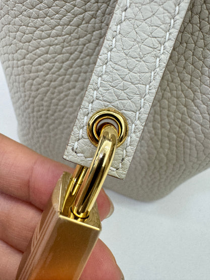 HERMES Picotin Lock 14 奶昔白金扣 TC Craie GHW