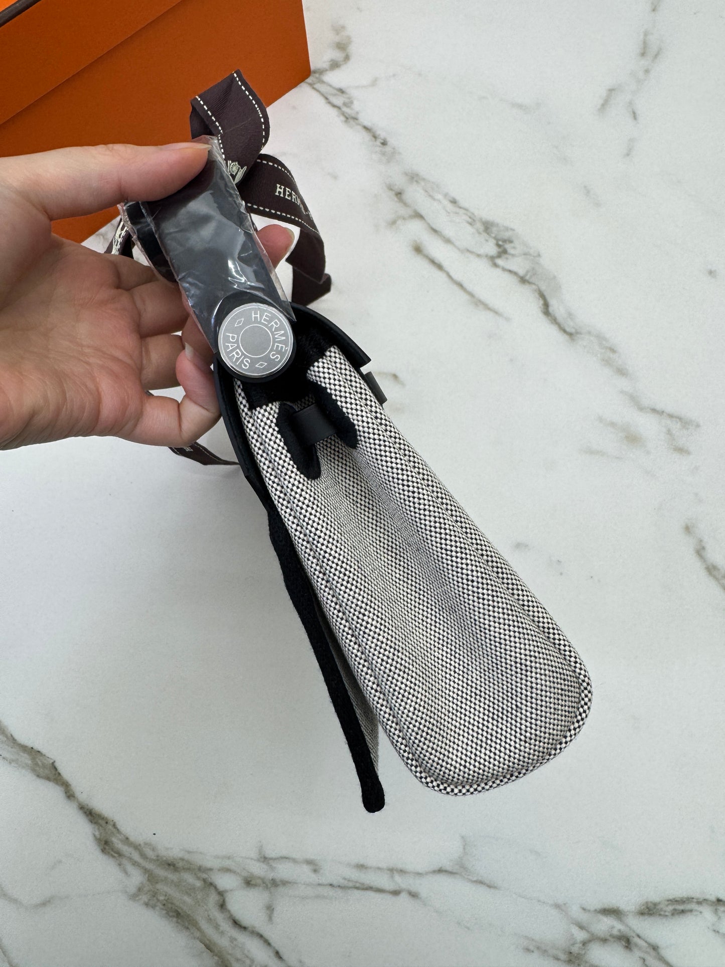 HERMES Mini Herbag 熊貓黑扣