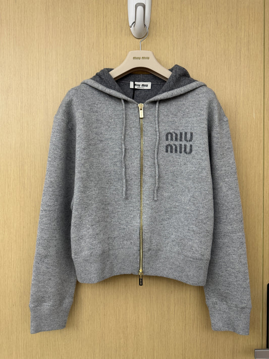 MIU MIU 羊毛羊絨外套 灰色