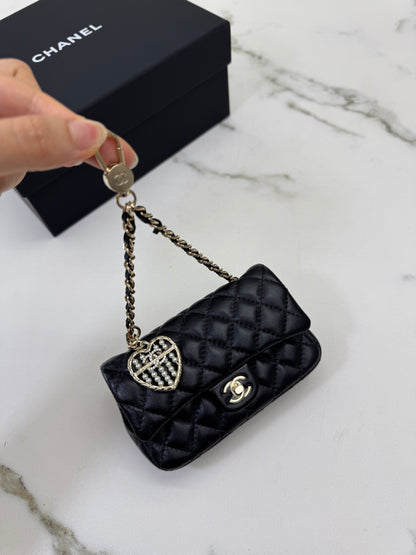 CHANEL 迷你CF包掛 黑色