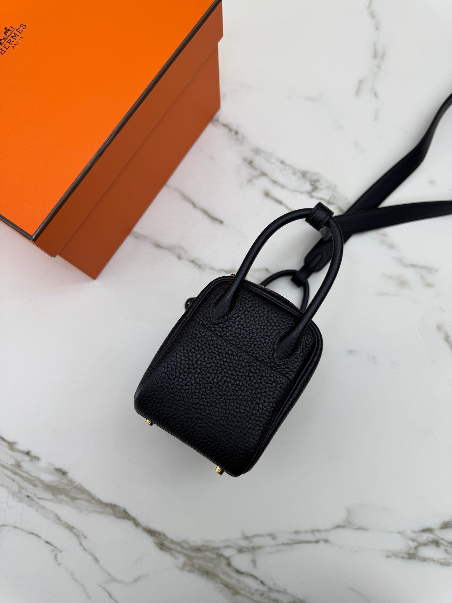 HERMES Mini Lindy I 黑色 Noir GHW