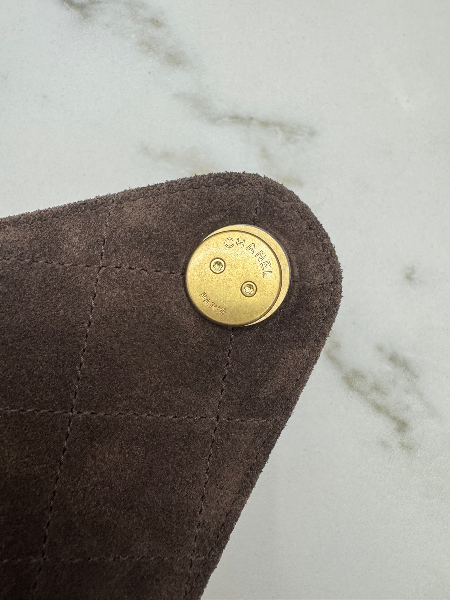 CHANEL 25Bag 麂皮深棕色 Small