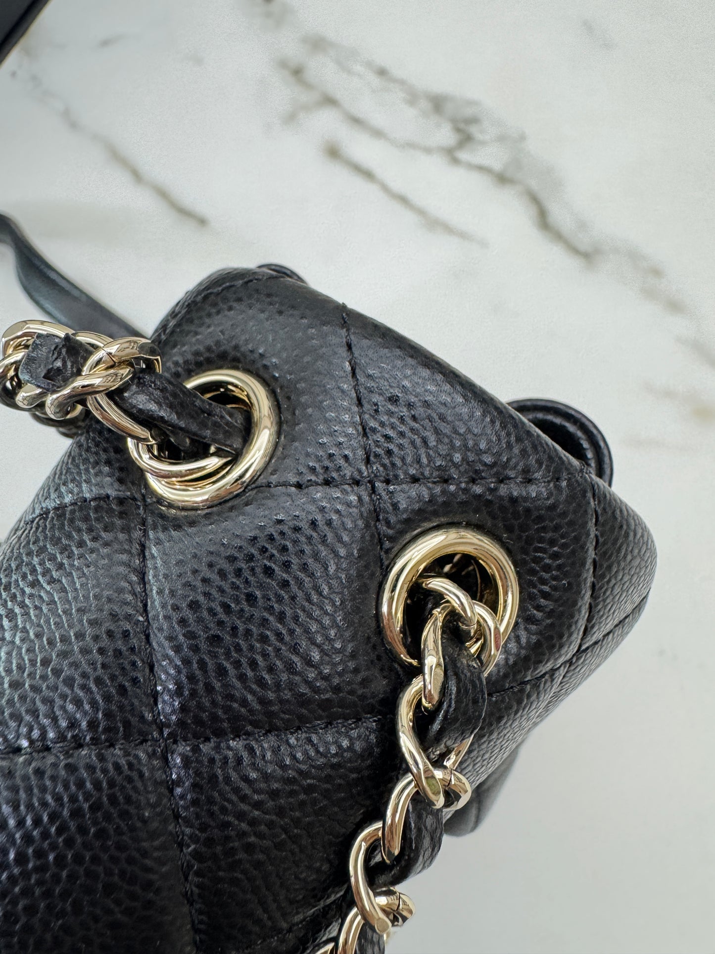 CHANEL 青蛙Duma 荔枝牛皮 Large