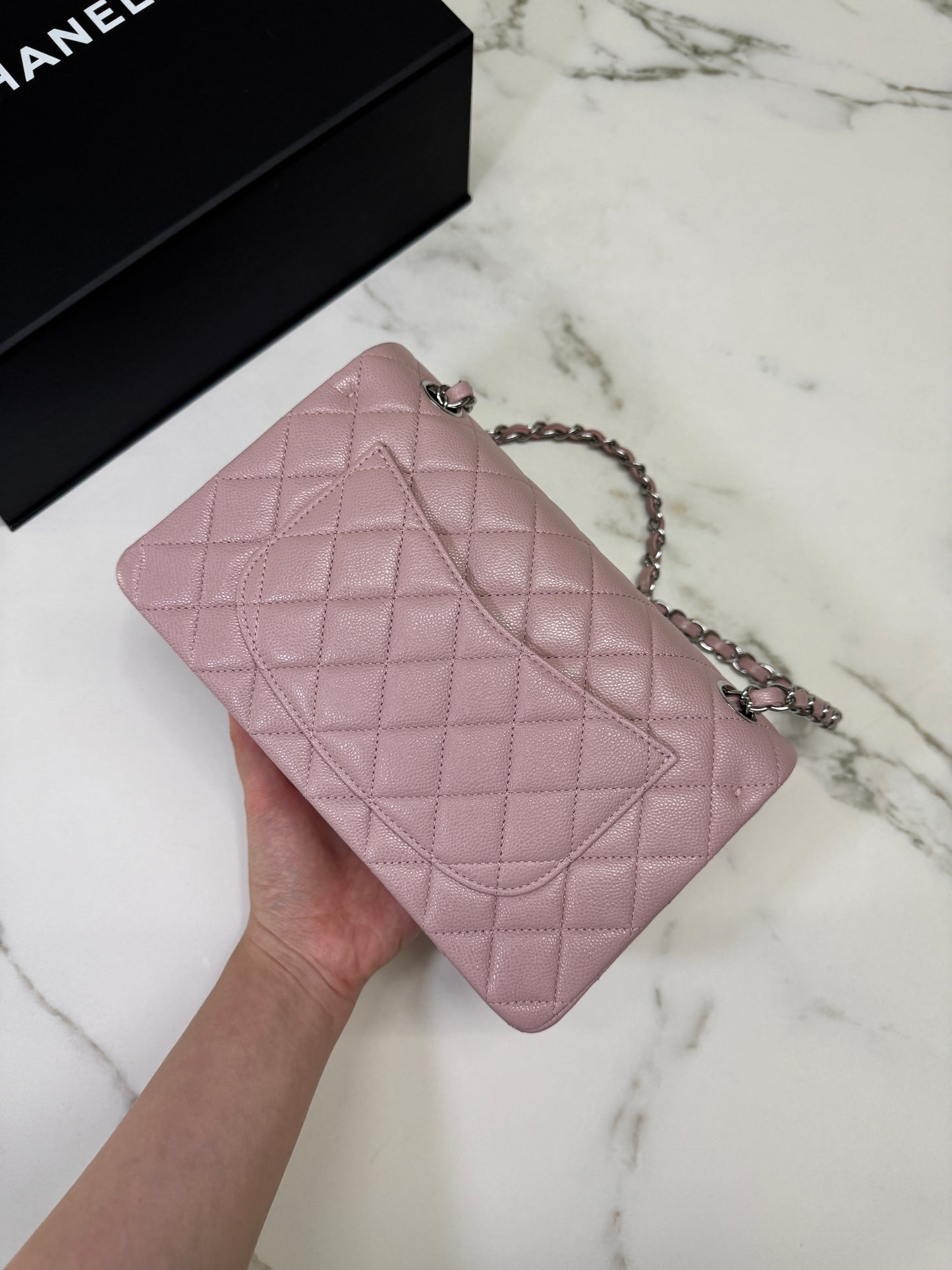 CHANEL CF23 牛皮 干燥玫瑰粉24P