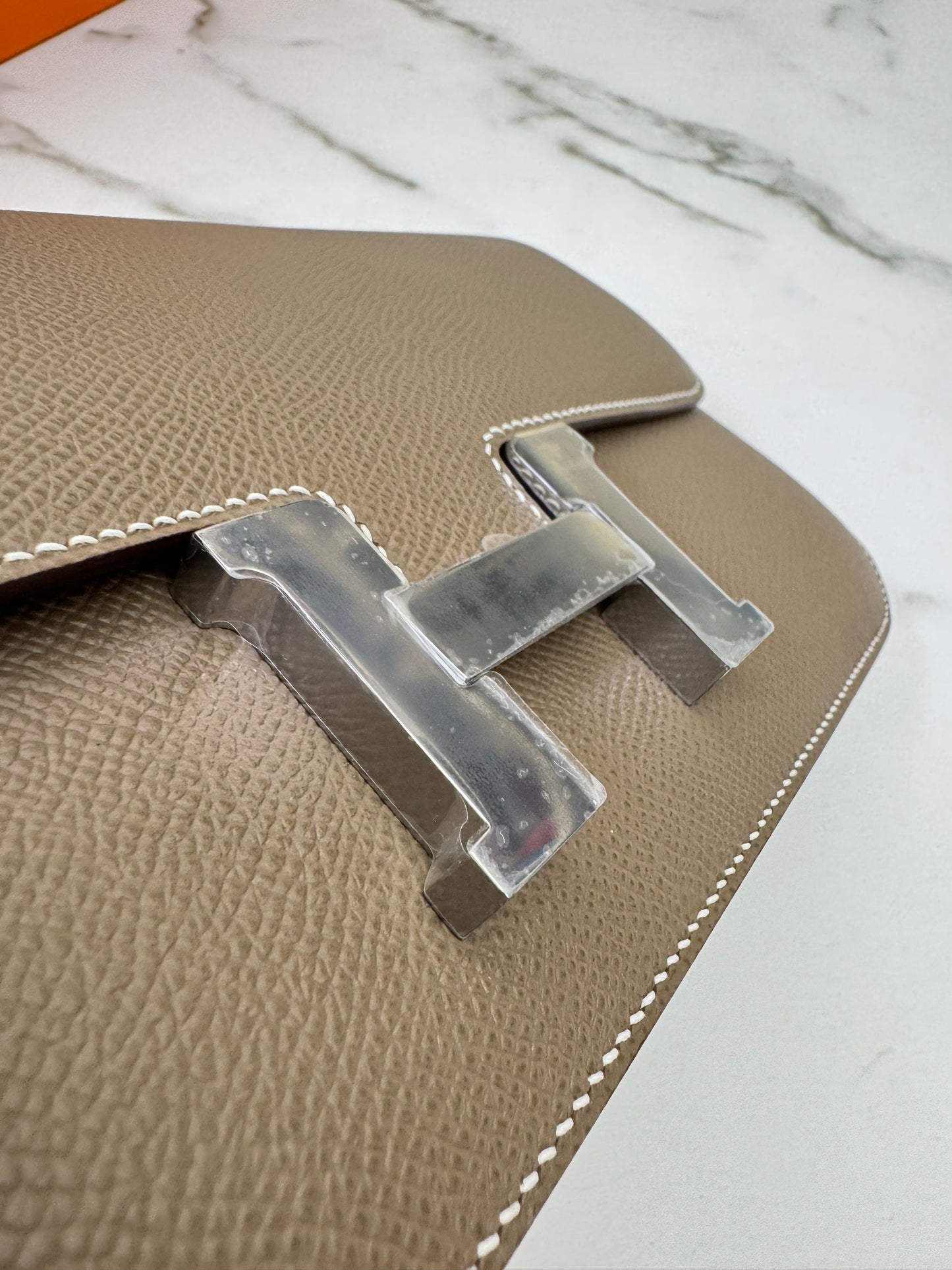 HERMES Constance Elan 大象灰銀扣 Epsom Etoupe PHW