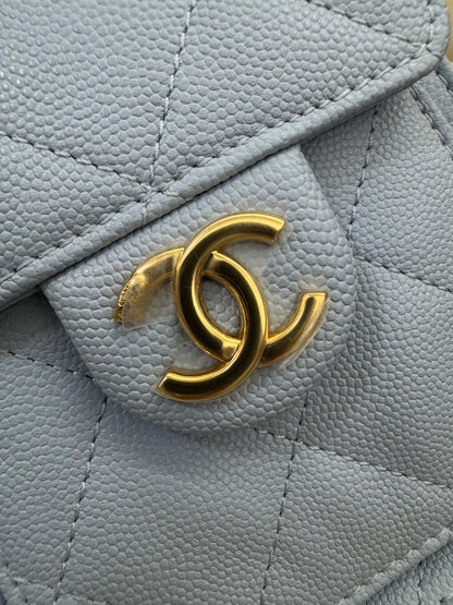 CHANEL Mini 25Bag 26A Baby Blue 亮金扣