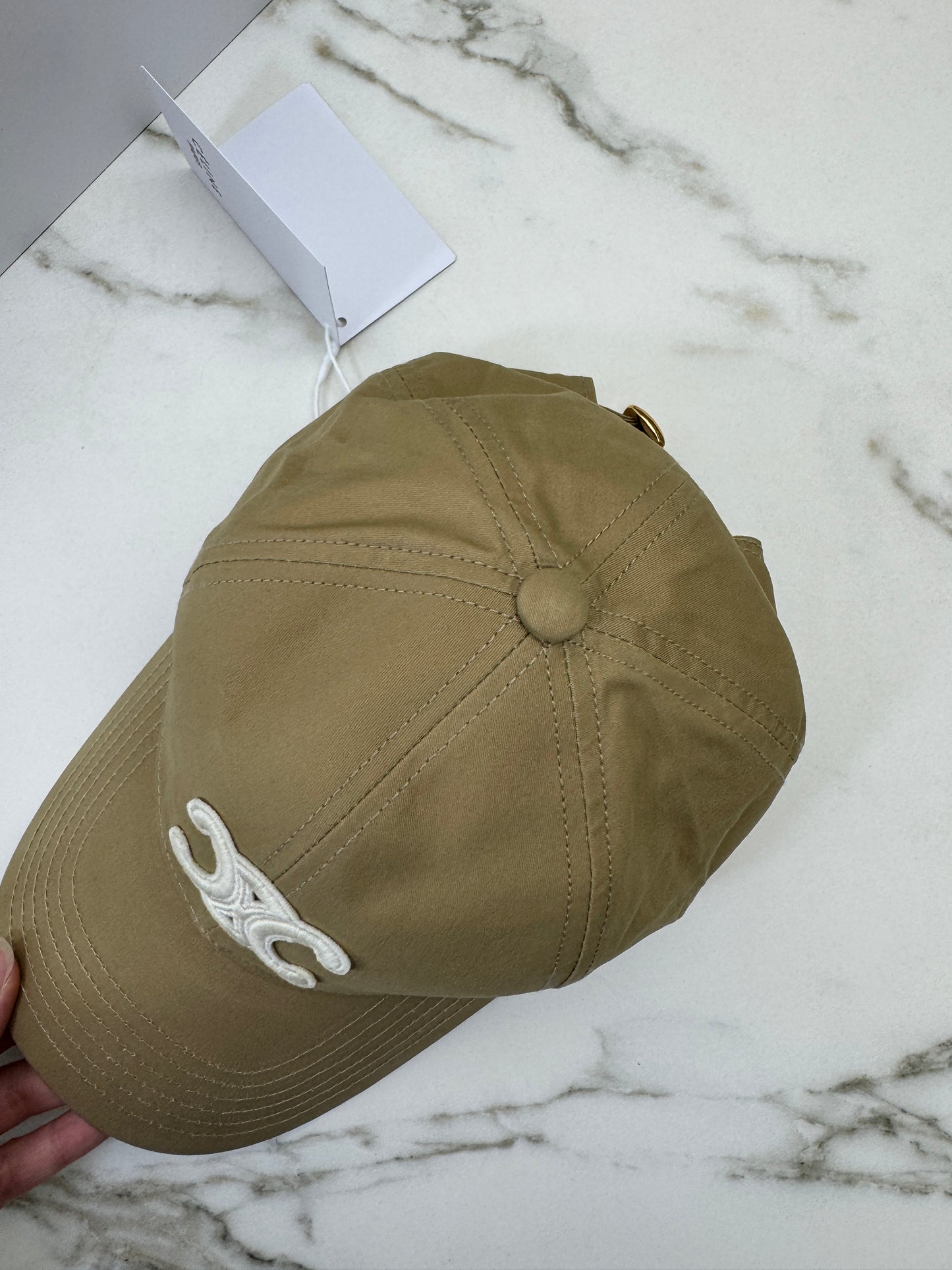 CELINE 凱旋門鴨舌帽 卡其色