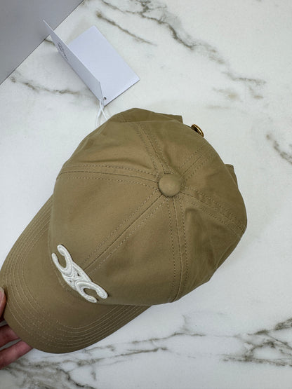 CELINE 凱旋門鴨舌帽 卡其色