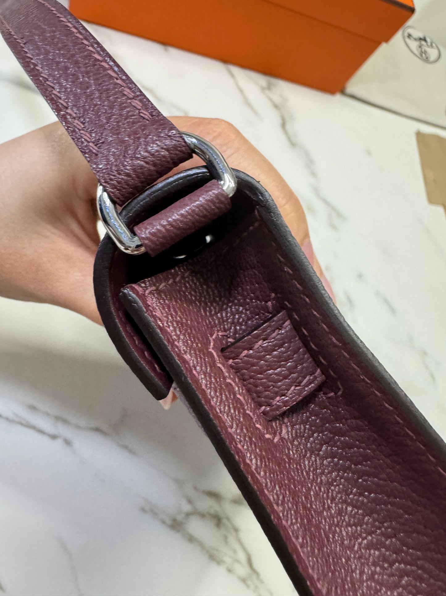 HERMES Kelly Elan 山羊皮 愛馬仕紅 Rough H PHW