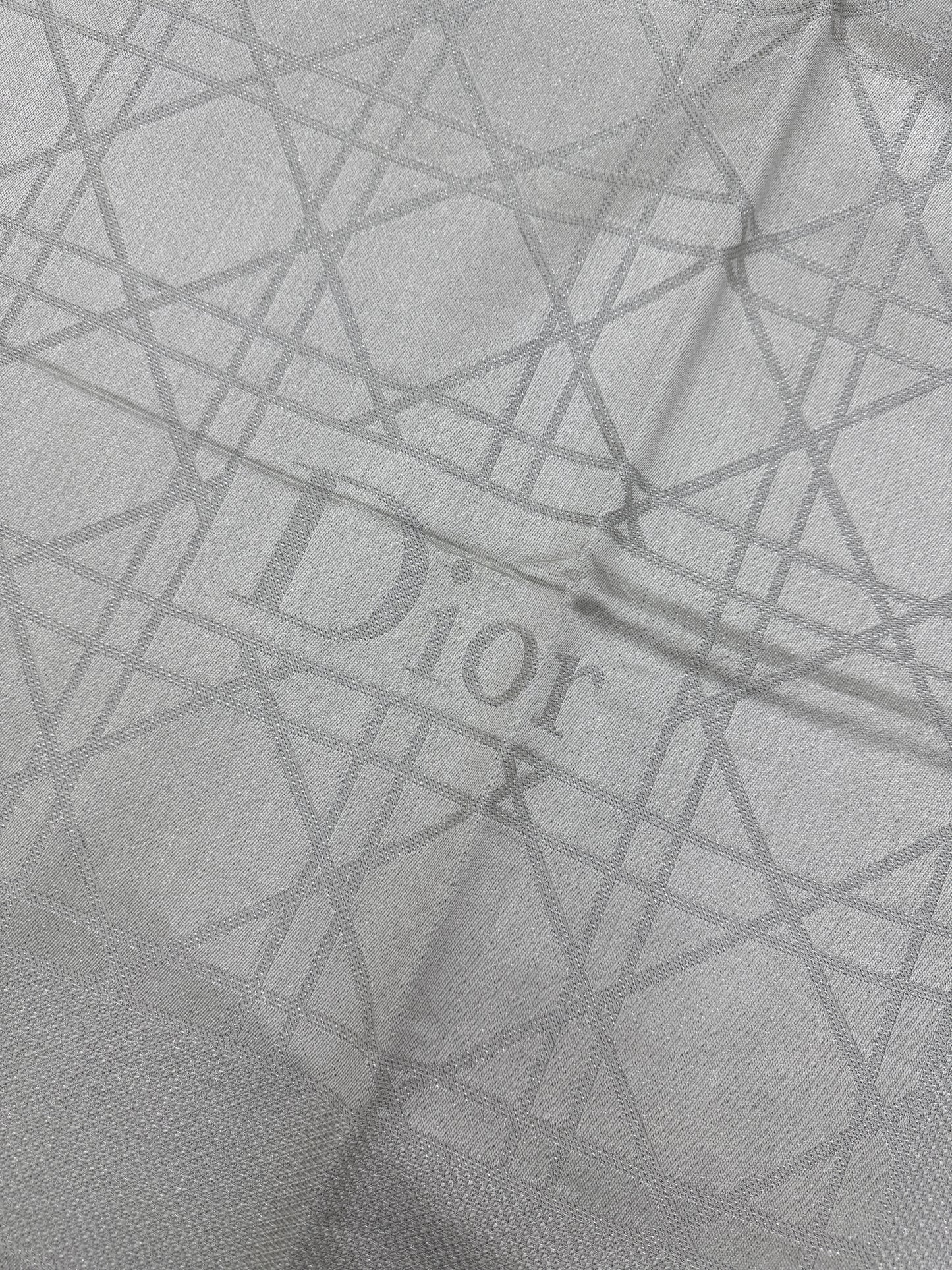 DIOR Cannage 140cm Scarf 銀色