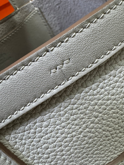 HERMES In The Loop 豬鼻菜籃子 M4奶灰色銀扣 Gris Pale PHW