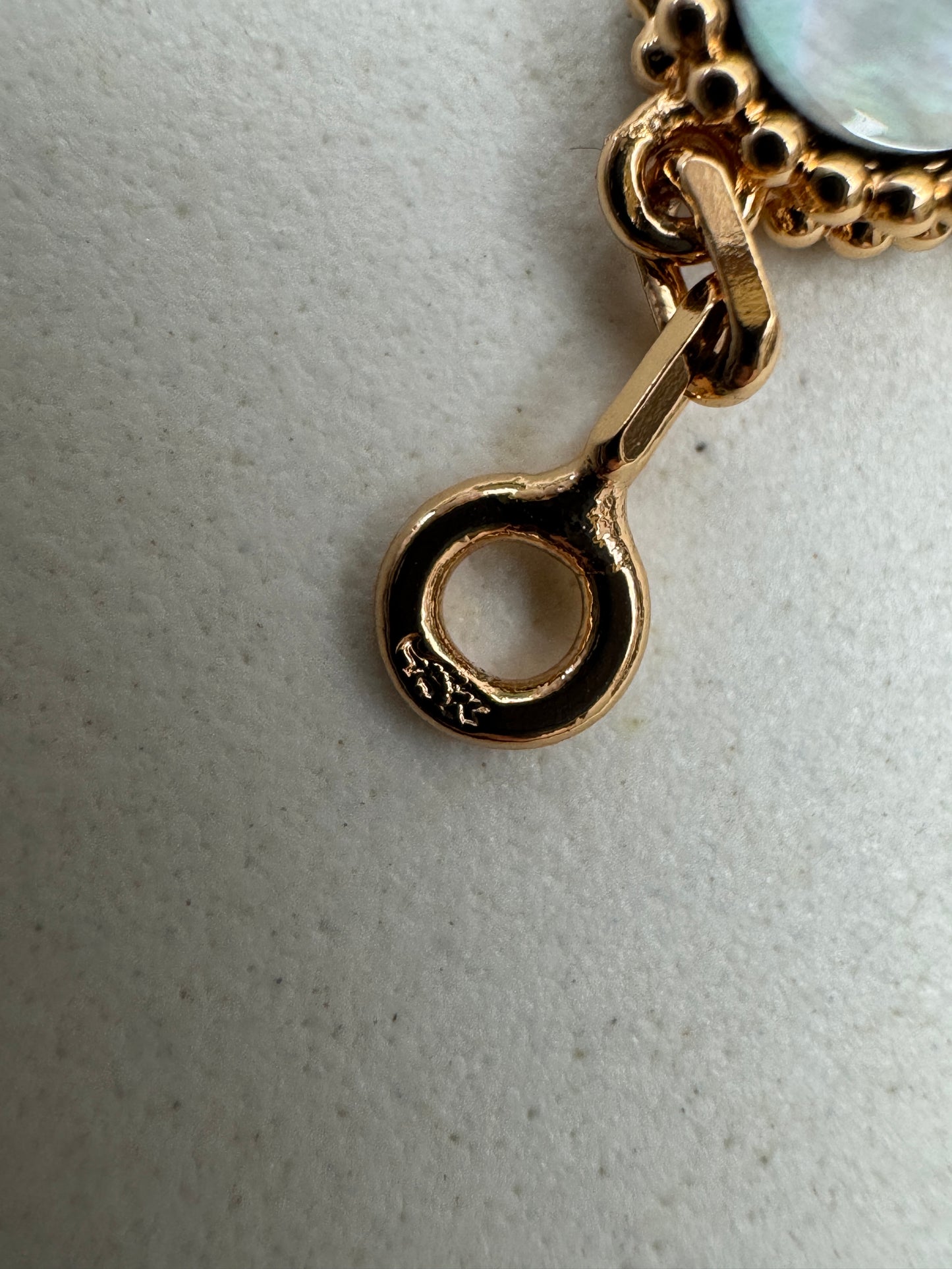 VCA Vintage Alhambra Bracelet 五花灰貝母拼鑽 玫瑰金手鏈