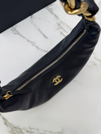 CHANEL 25K 粗鏈Hobo Small