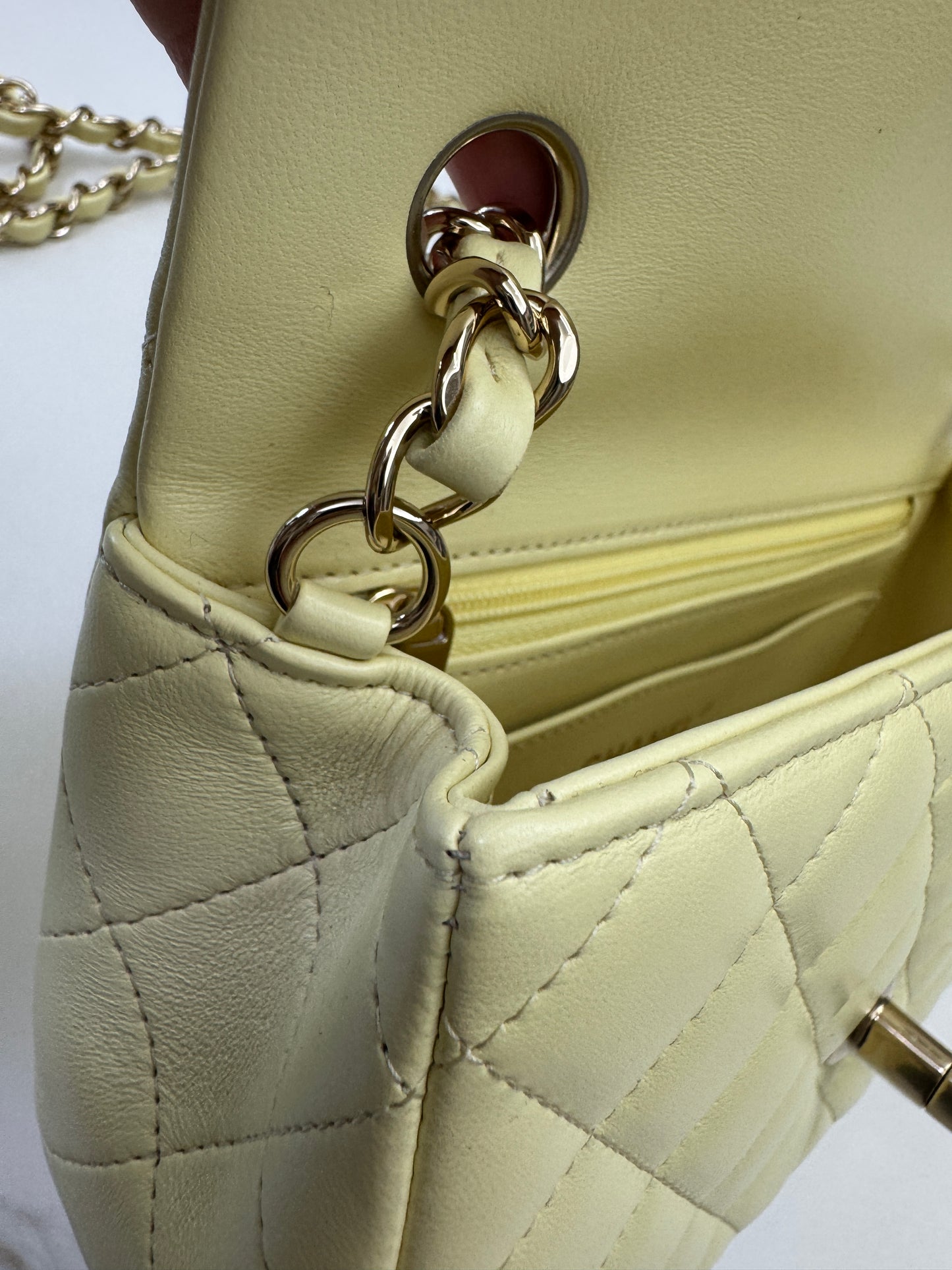 CHANEL Mini CF20 25S小雞黃 Lambskin