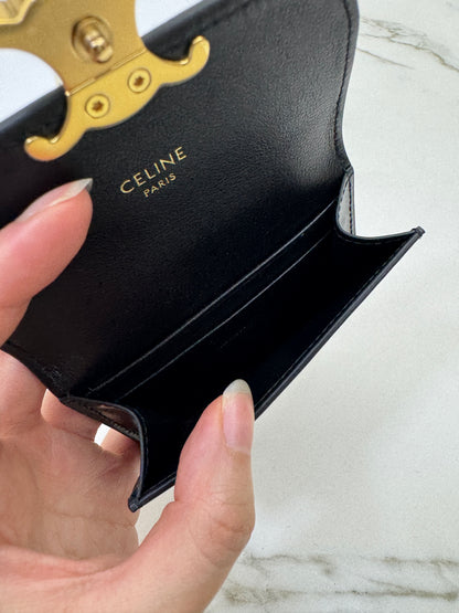 CELINE 凱旋門卡包 Box皮