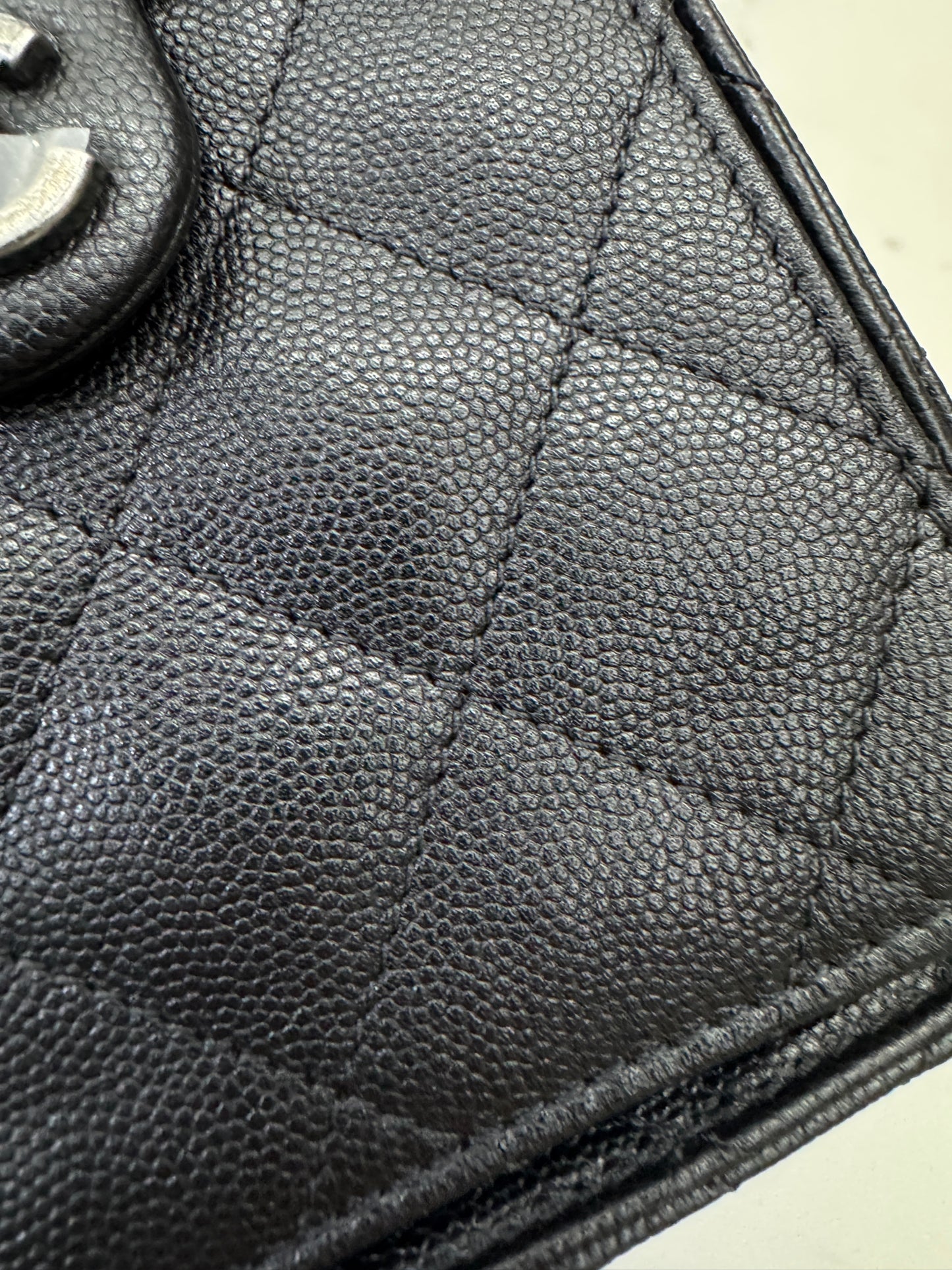 CHANEL 25Bag Small 黑銀小號 荔枝牛皮 Caviar Calfskin