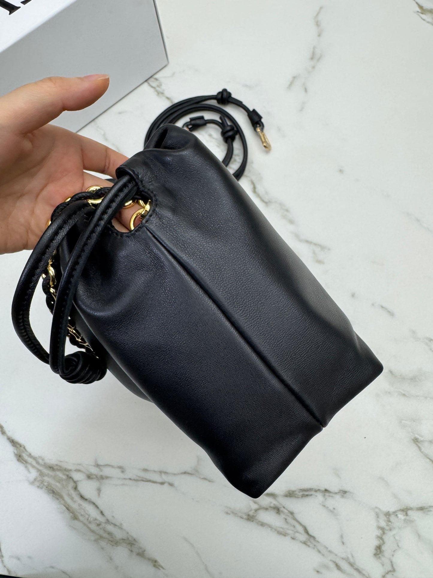 LOEWE Flamenco Purse Mellow Nappa Lambskin Black Medium