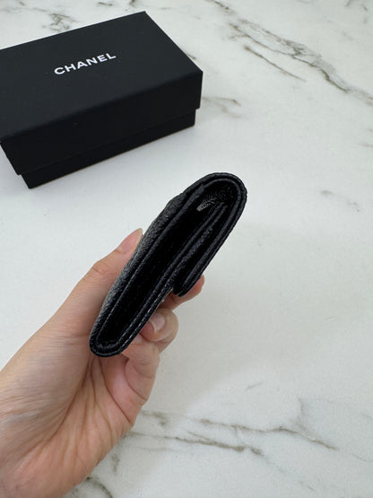 CHANEL CF Cardholder 黑銀牛