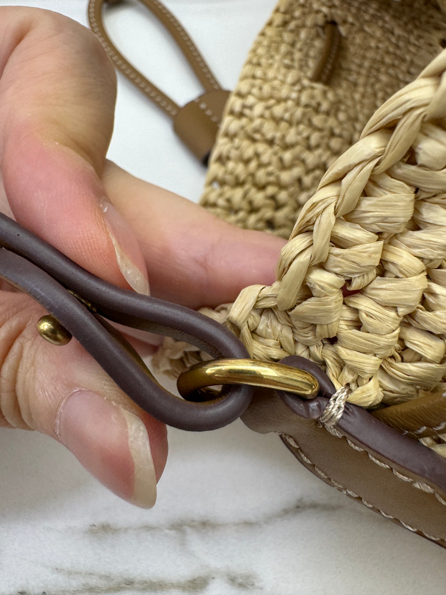 MIU MIU 拉菲草草編包