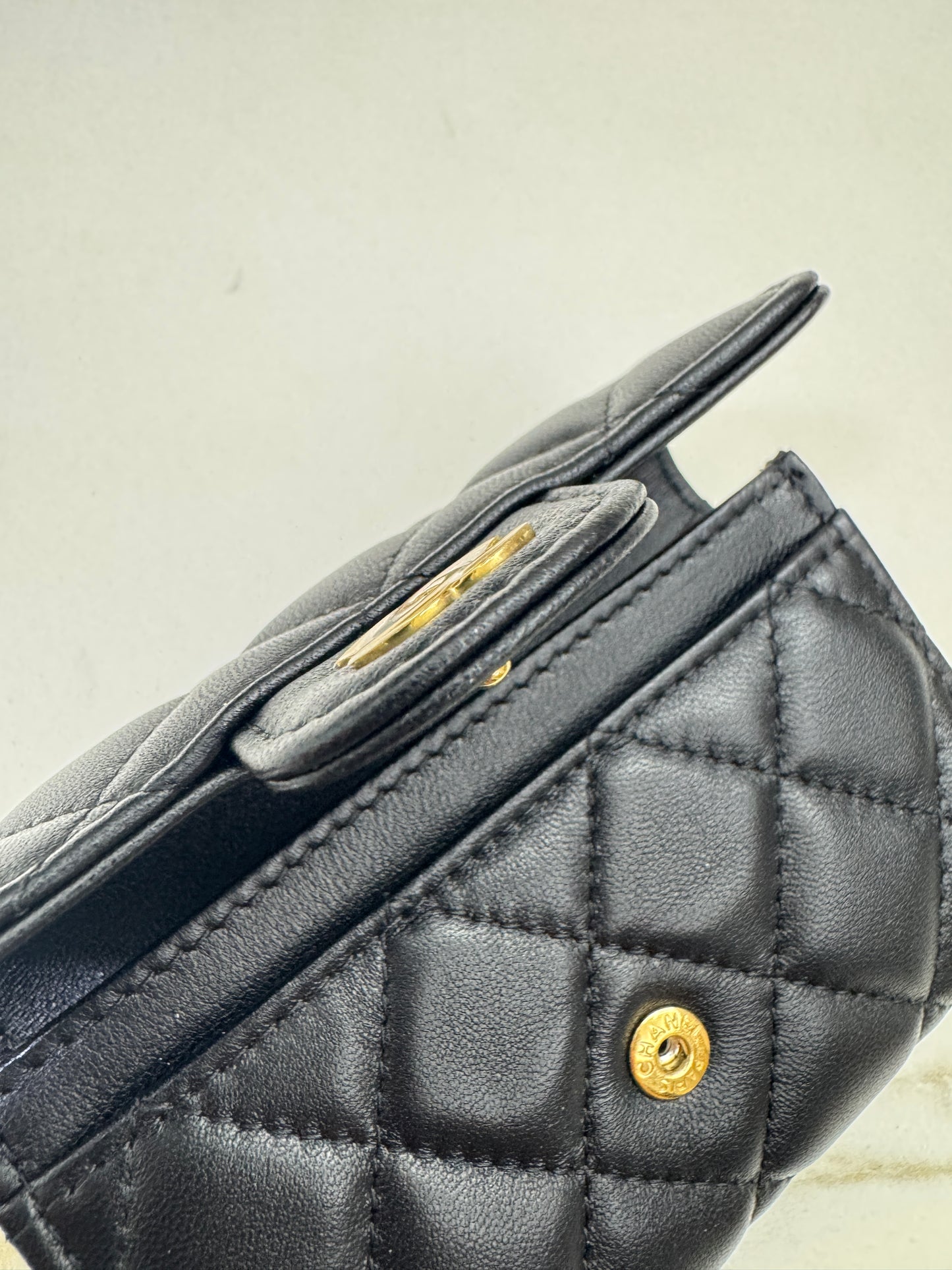CHANEL CF Cardholder 羊皮黑金