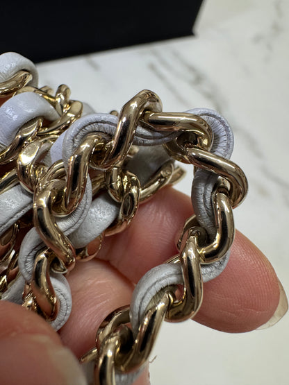 CHANEL Mini CF Handle 25P 淺灰色羊皮