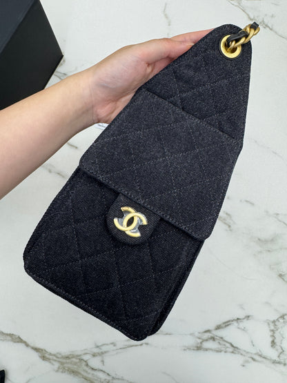 CHANEL 25Bag 黑色牛仔 Small