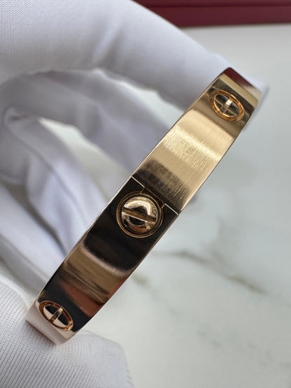 CARTIER Love Bracelet Classic Brushed Rose Gold 磨砂玫瑰金