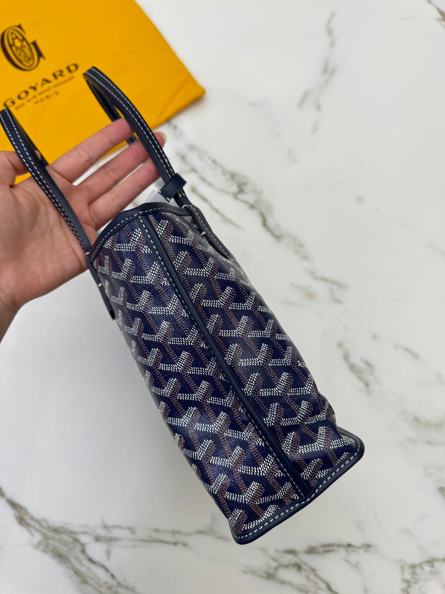 GOYARD Mini Anjour Tote 海軍藍【另配包夾】