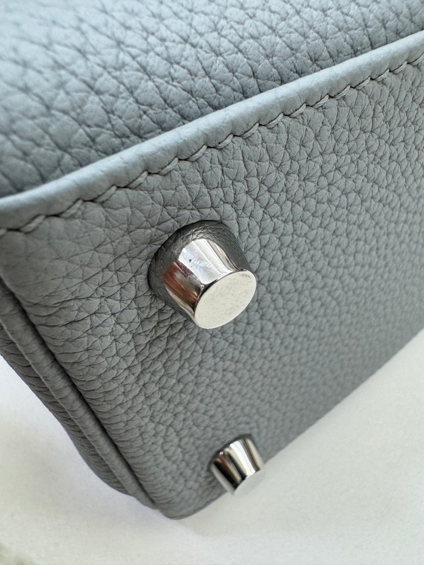HERMES Kelly 25 Togo內縫 木偶灰銀扣 Gris Pantin PHW