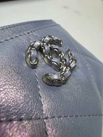 CHANEL 19卡包 22P人魚姬幻彩紫