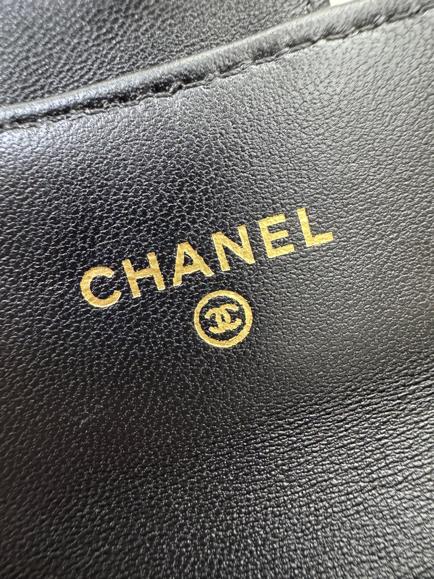 CHANEL CF Cardholder 羊皮黑金
