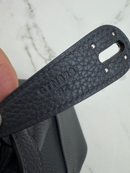 HERMES Lindy 30 石墨灰銀扣 TC 88 Graphite PHW