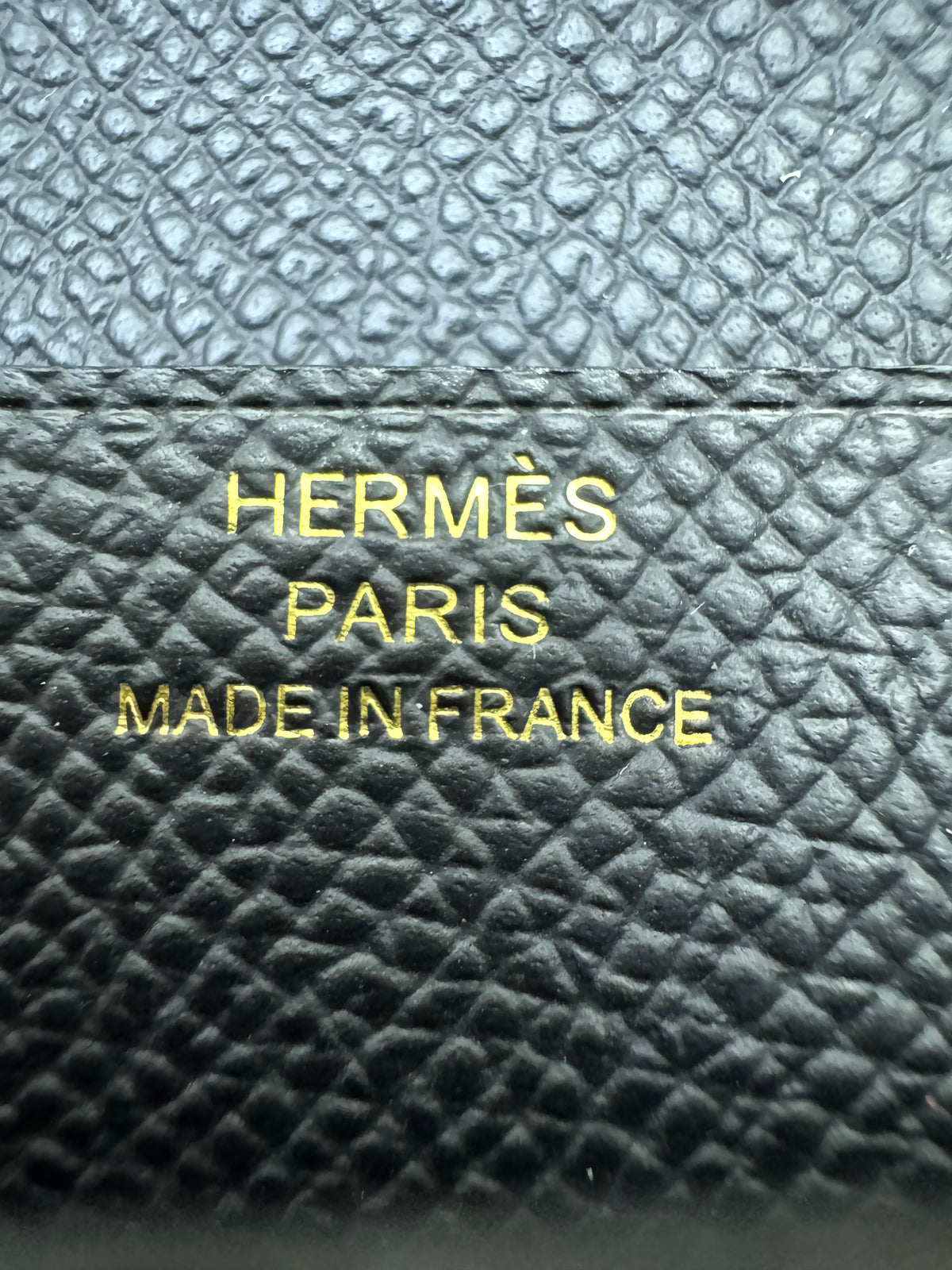 HERMES Bearn Compact Wallet 黑金 Epsom