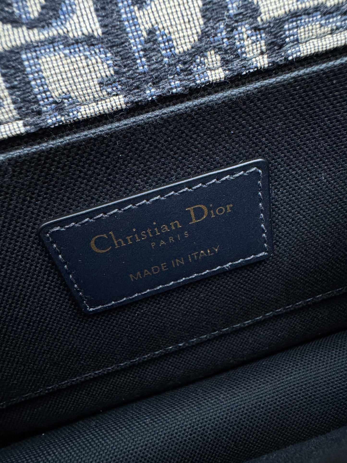 DIOR 30 Montaigne Small Blue Oblique