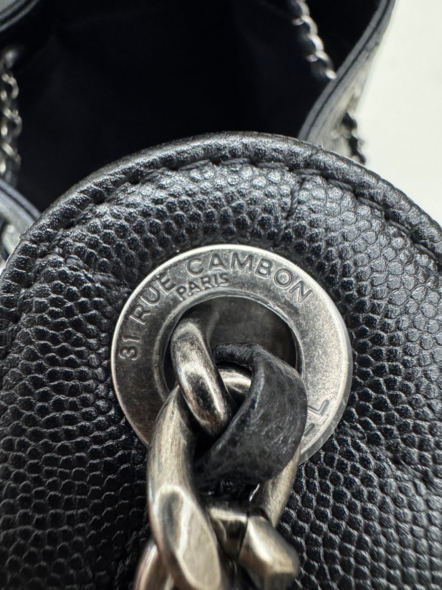 CHANEL 25Bag Small 黑銀小號 荔枝牛皮 Caviar Calfskin