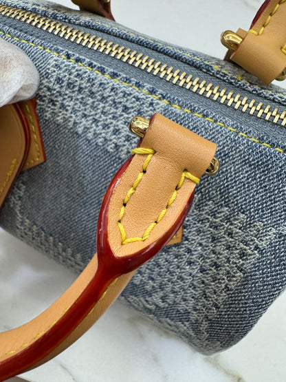 LV Nano Speedy 棋盤格牛仔