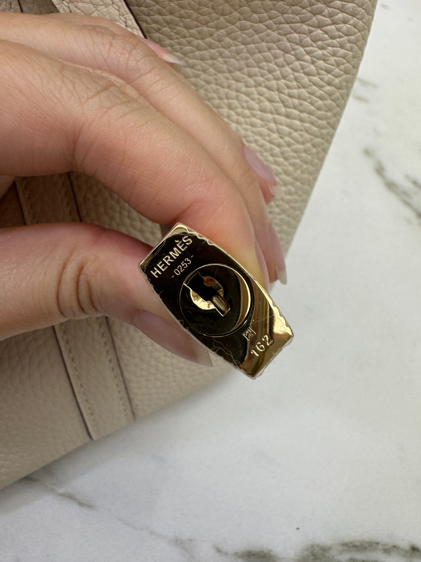 HERMES Picotin Lock 18 奶油白金扣 Nata GHW