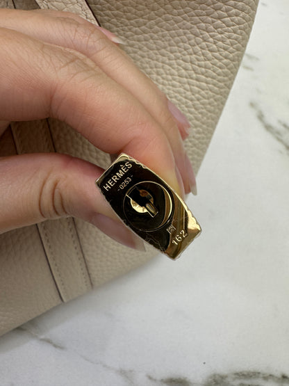 HERMES Picotin Lock 18 奶油白金扣 Nata GHW