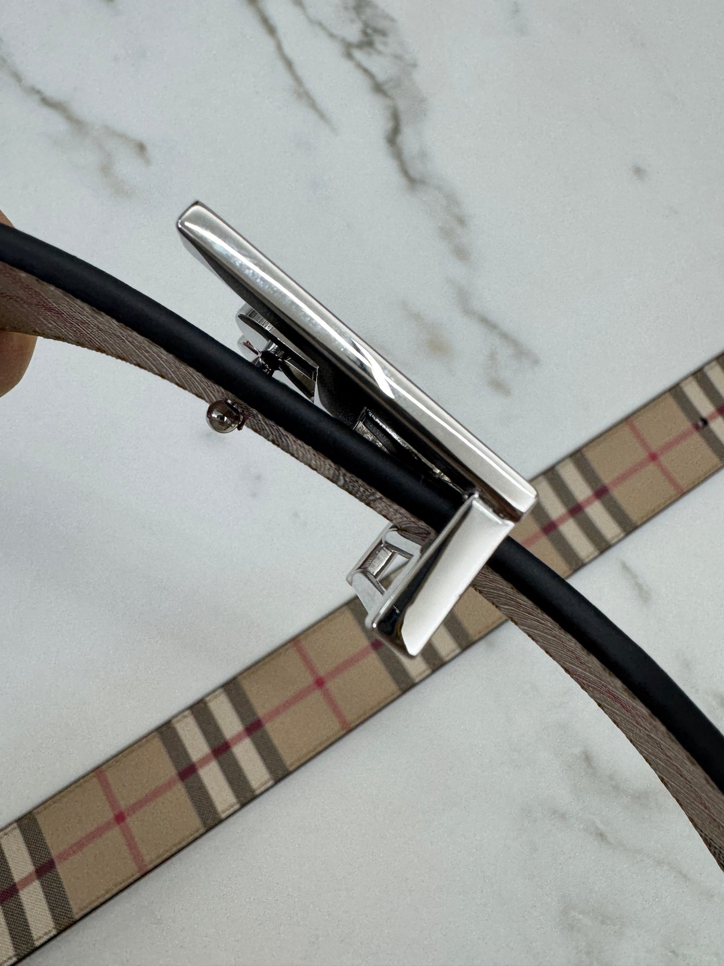 BURBERRY 雙面皮帶35MM