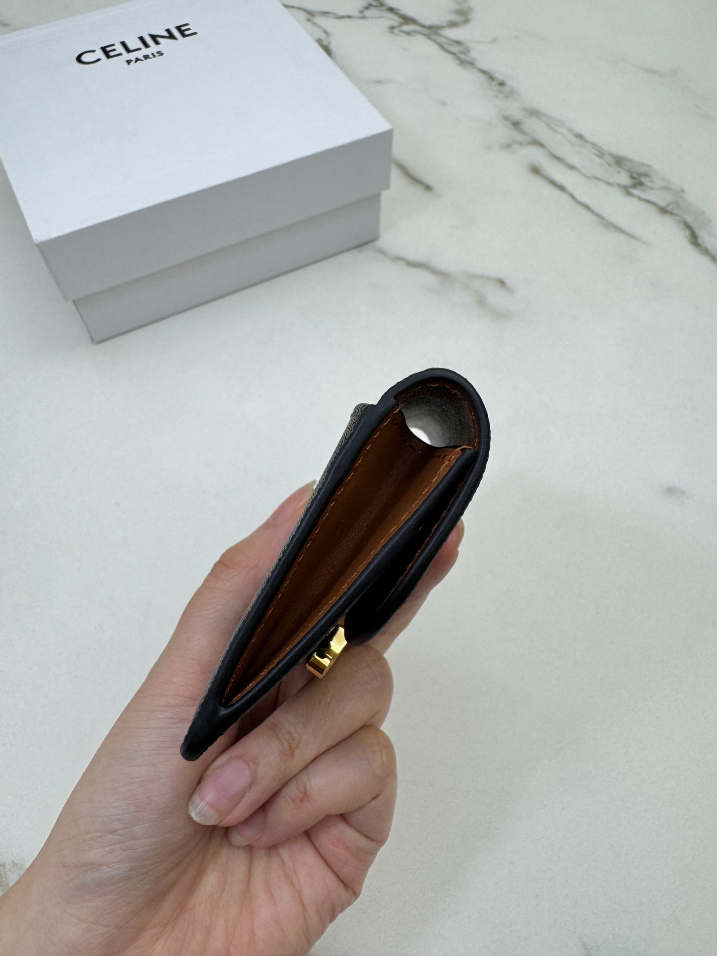 CELINE Triomphe 老花帆布 Cardholder