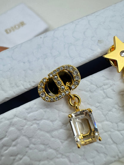 DIOR CD星星 鴛鴦兩戴耳環 Earrings