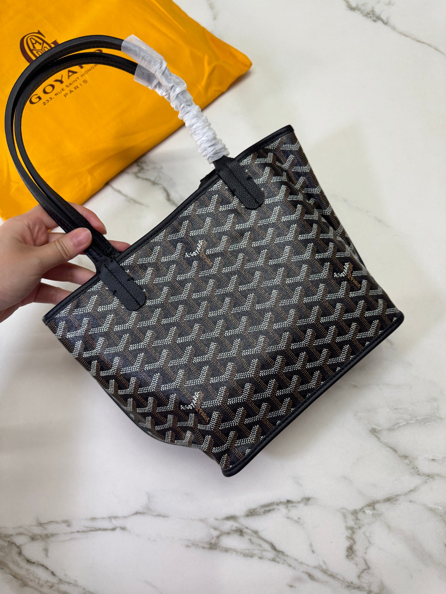 GOYARD 雙面皮款 迷你托特包 Anjour Tote Mini Black