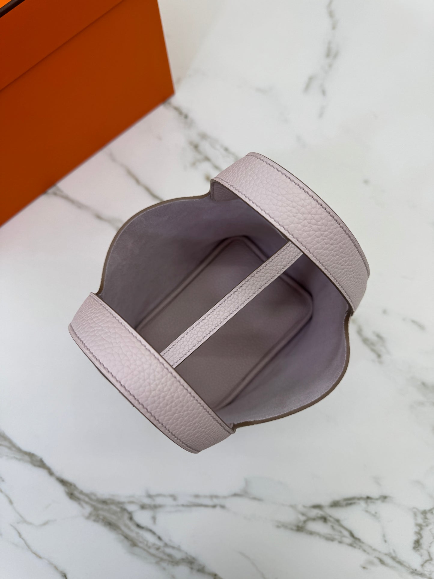 HERMES Picotin Lock 18 夢幻紫銀扣 TC Mauve Pale PHW
