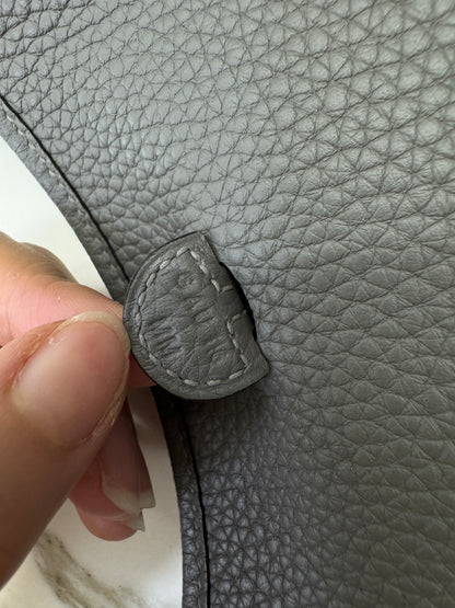 HERMES Mini Evelyne 積雨雲灰銀扣 Gris Meyer PHW
