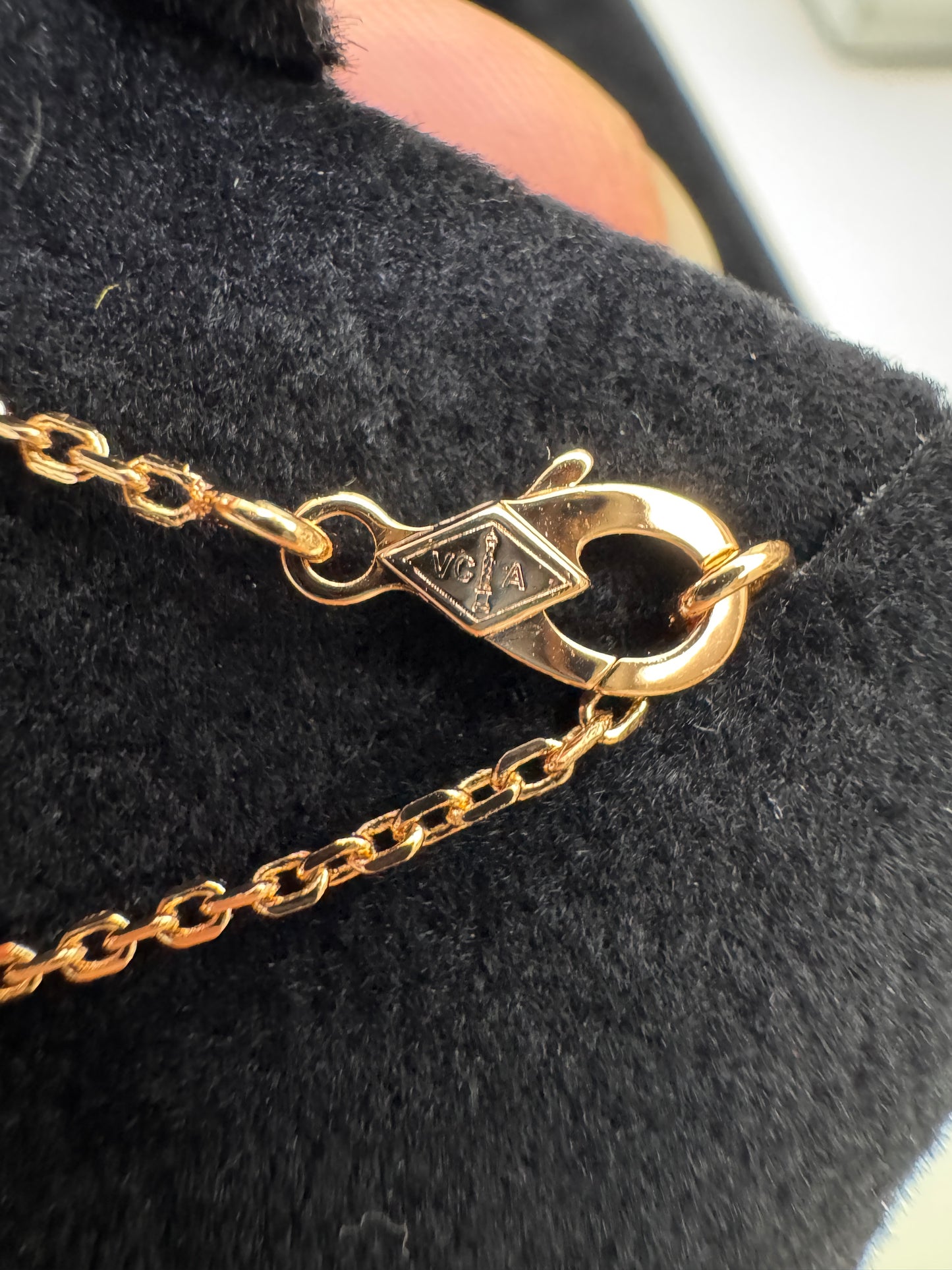 VCA Vintage Alhambra Necklace 滿鑽玫瑰金項鏈