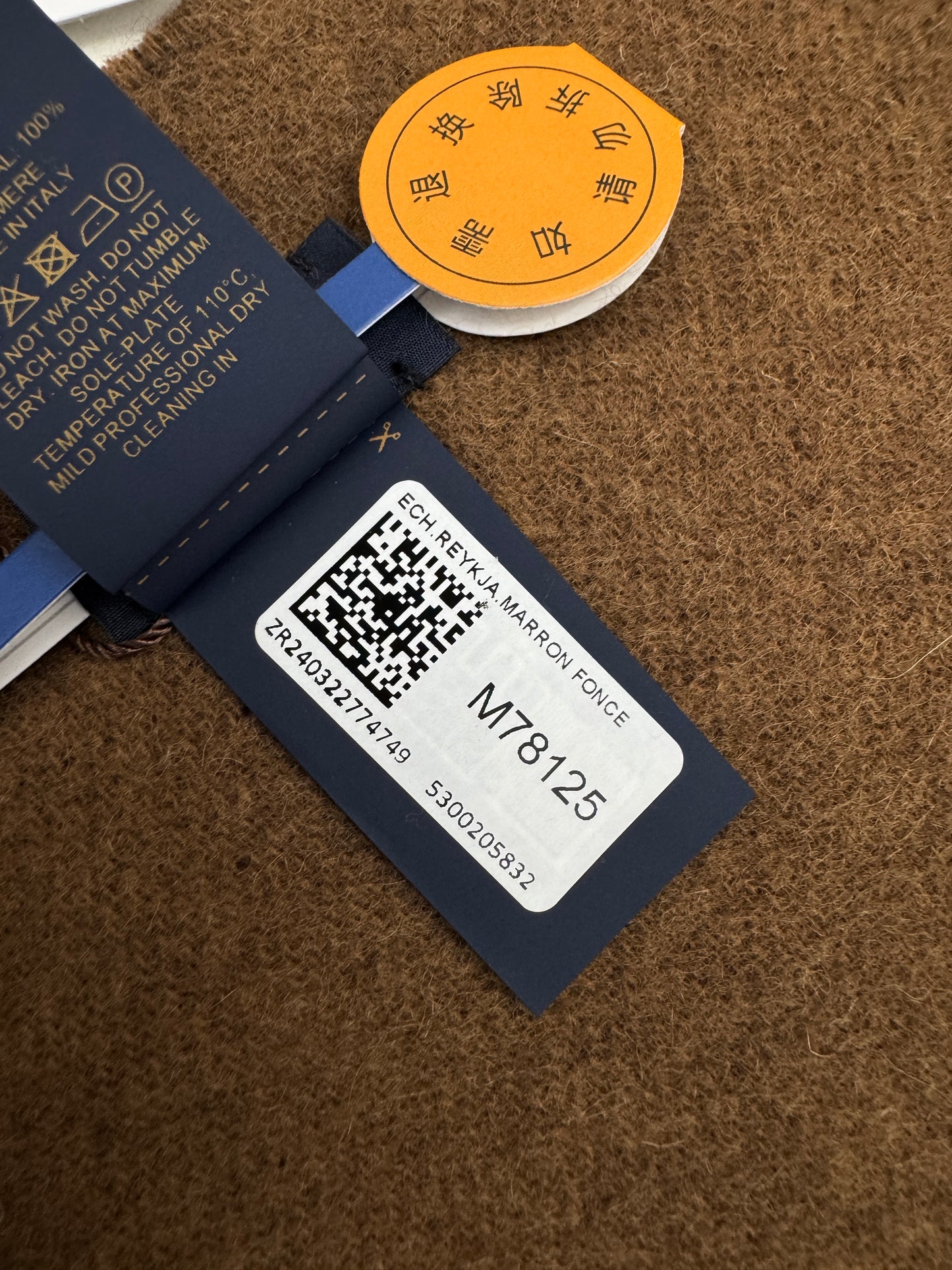 LV Reykjavik Scarf Marron Fonce 100% Cashmere