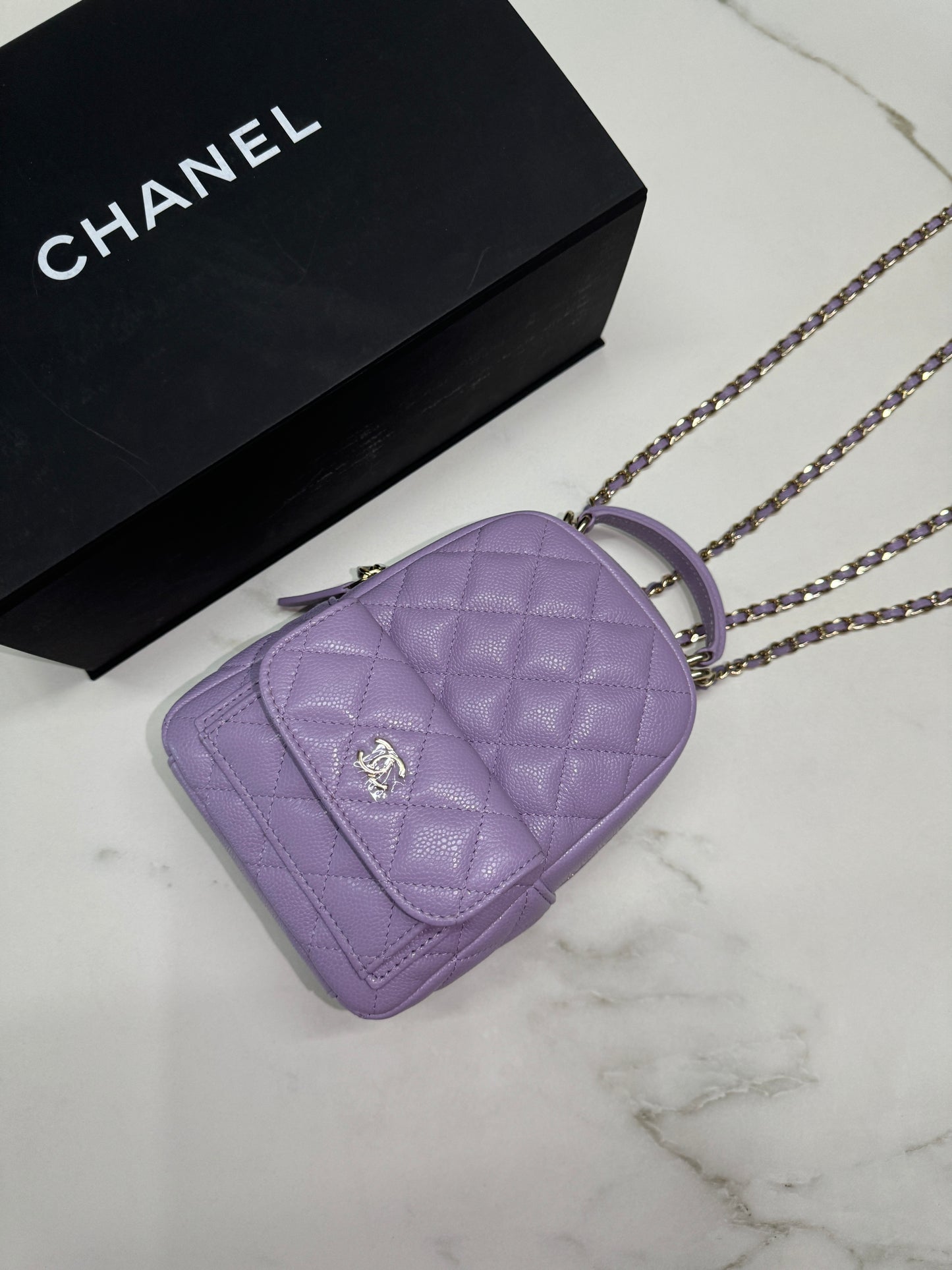 CHANEL 小書包 香芋紫 牛皮 Backpack