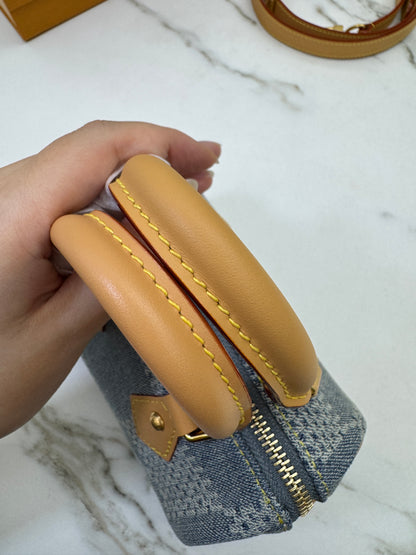 LV Nano Speedy 棋盤格牛仔