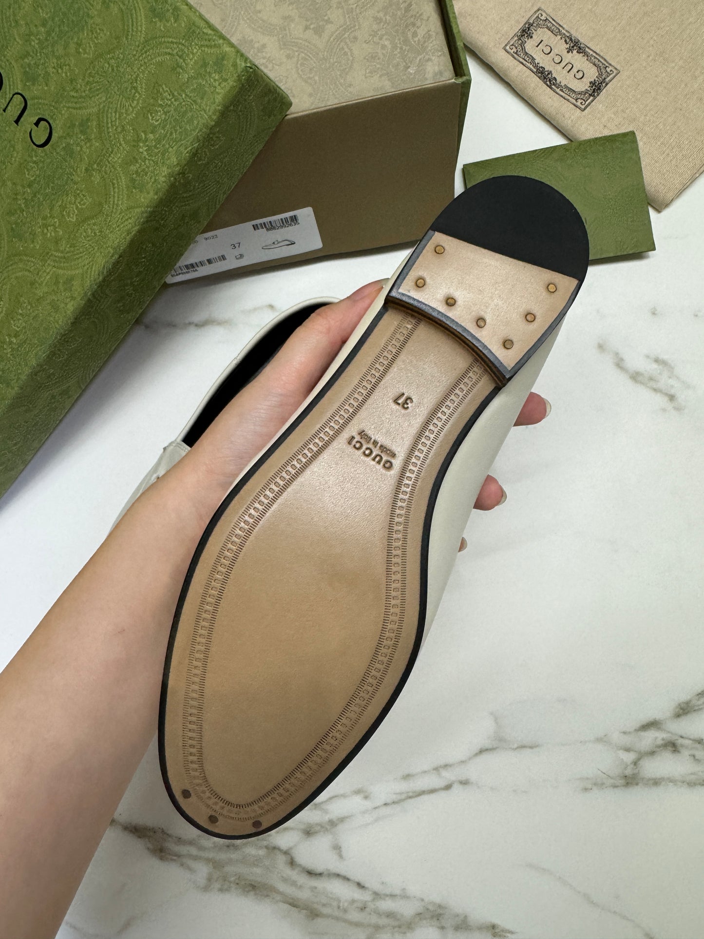 GUCCI Loafers 踩跟樂福鞋 奶白色