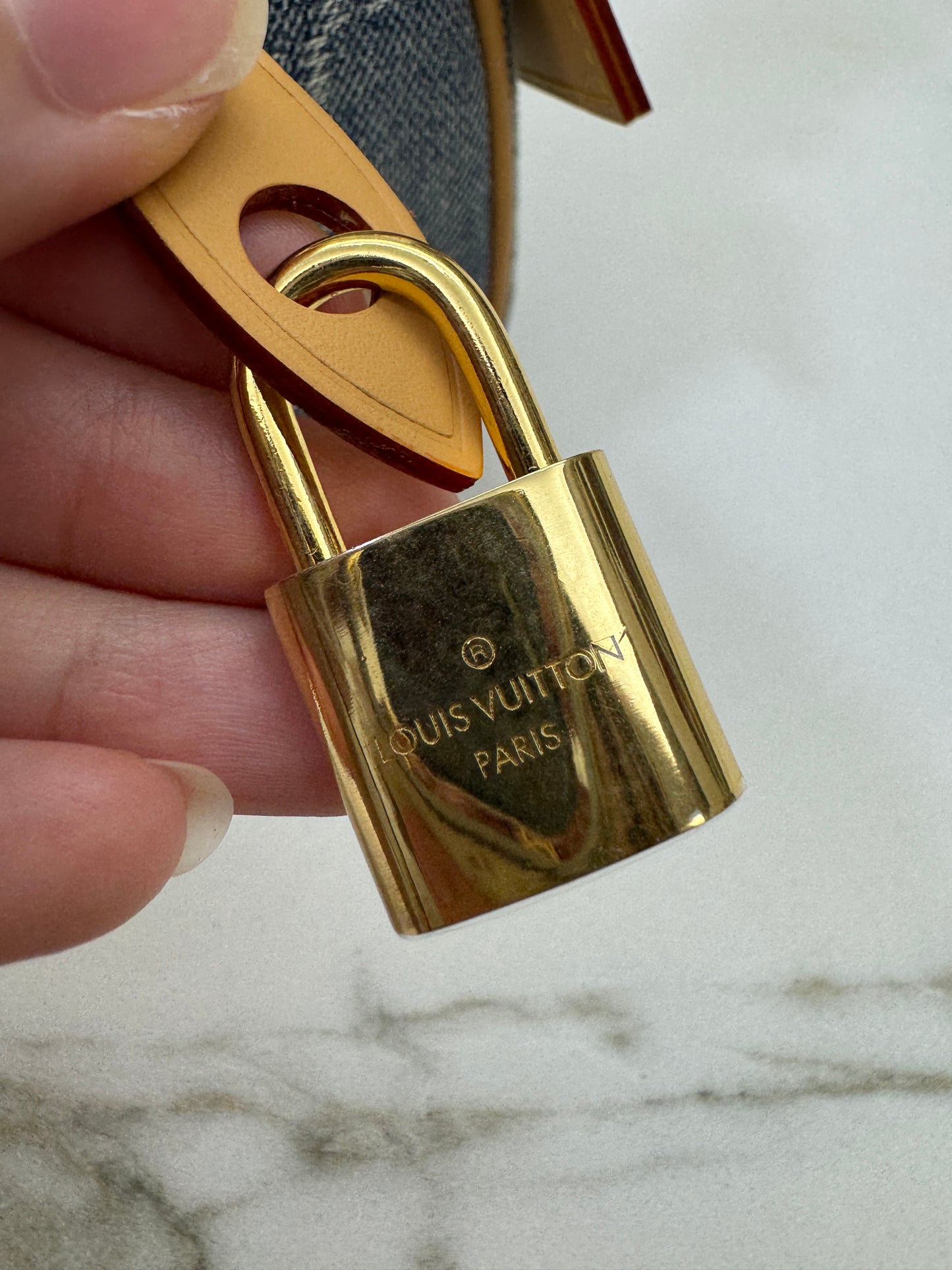 LV Nano Speedy 棋盤格牛仔
